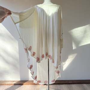 Free People High Low Boho Kaftan Embroidered Sequin Tunic